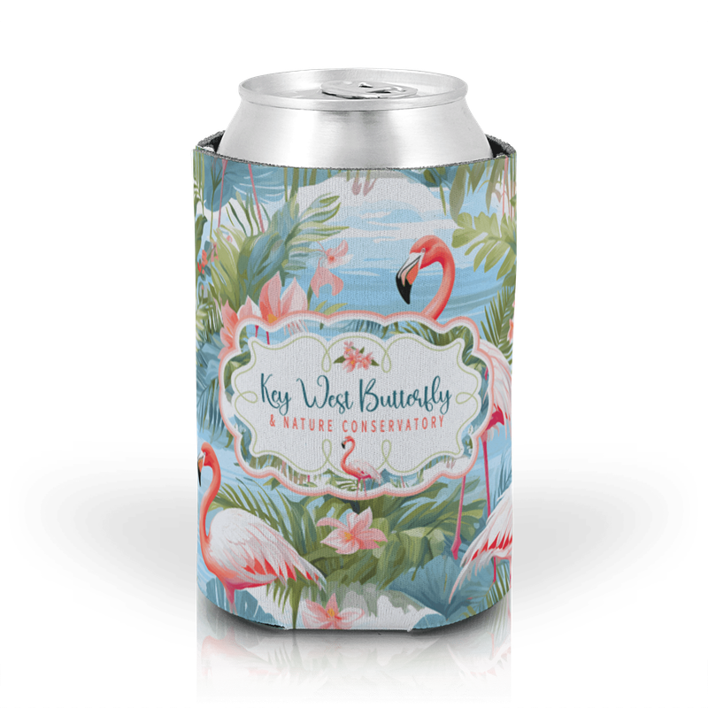 Coozie - Blue and White Flamingoes