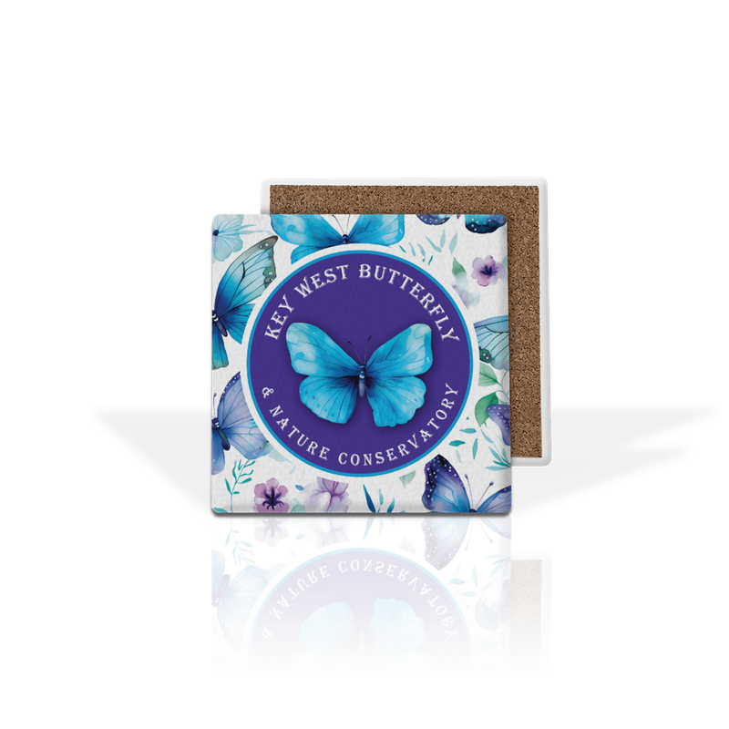 Coaster - Aqua and Purple Butterflies