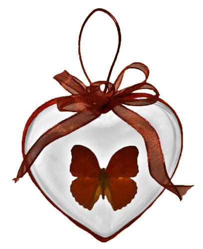 37 - Heart Shaped Butterfly Ornament