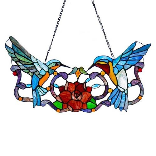 Panel - Stained Glass Hummingbirds