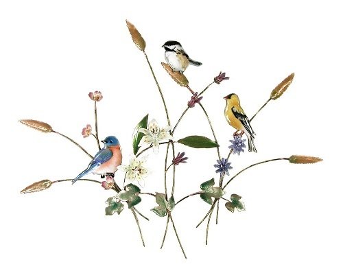 Wall Art - Bovano - Songbirds in Flower Meadow