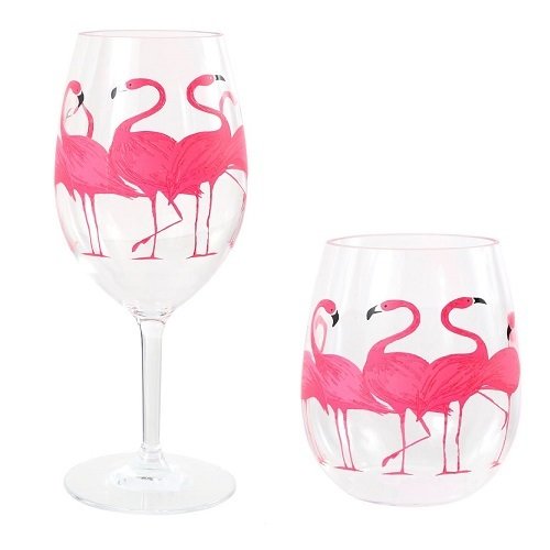Flamingo Wine Glasses, Flamingo Glass