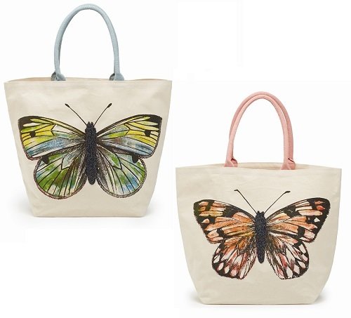 Bag - Beaded Butterfly Tote