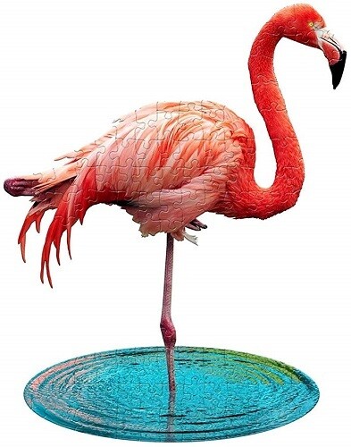 Puzzle - Animal Shaped, Style: Flamingo (100pc)