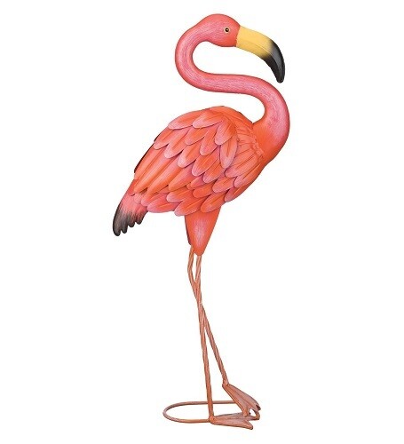 Metal Flamingo - Standing Tall, Size: Small 23"