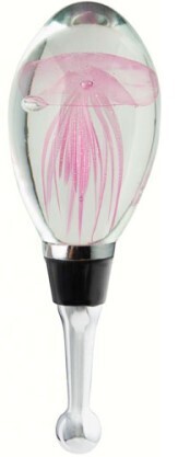 Wine Stopper - Pink or Blue Jelly Fish, Color: Pink