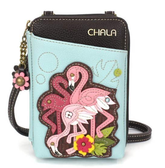 Chala -Purse Wallet Crossbody Flamingo Blue