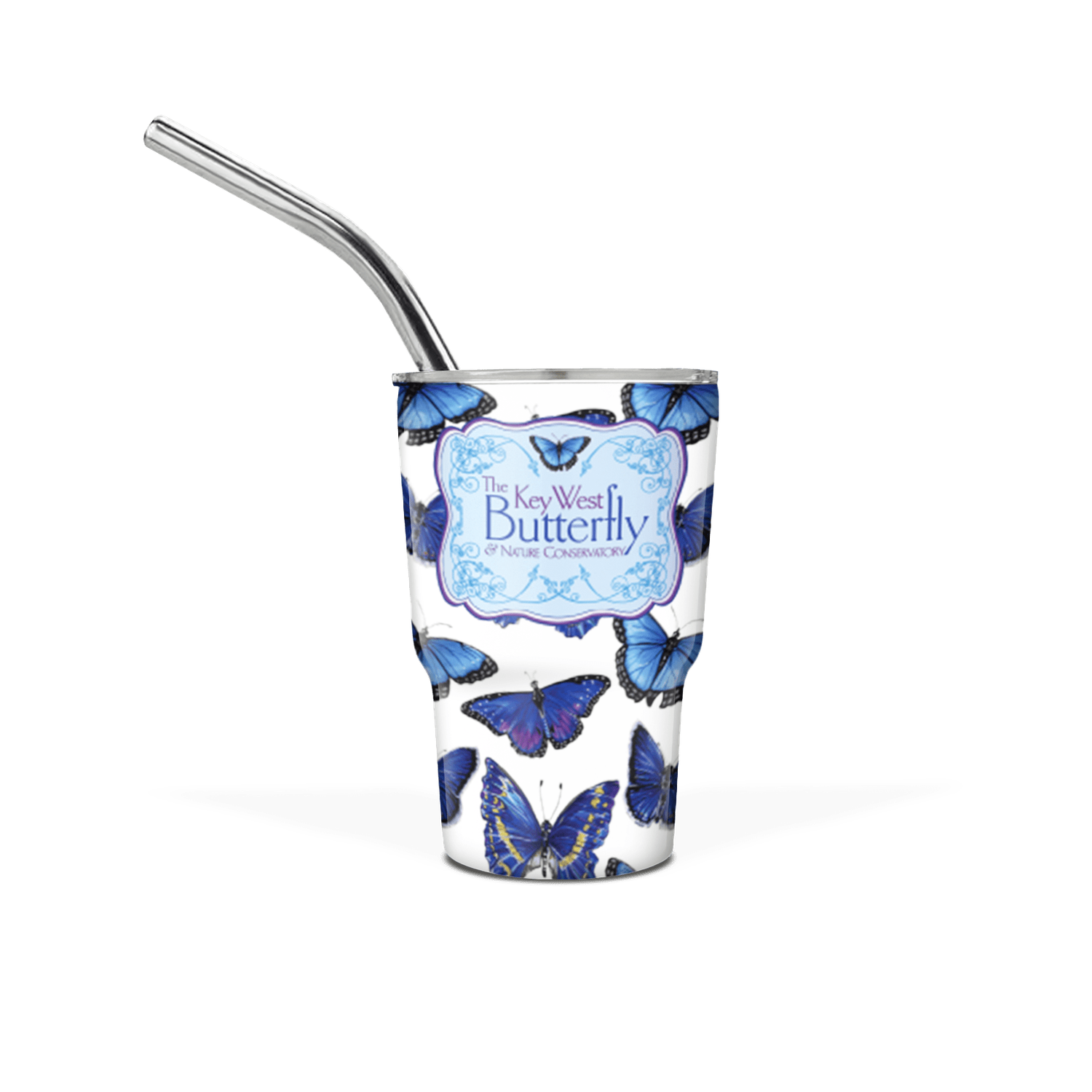 Mini Tumbler - Beautiful Blue Butterflies 3 oz