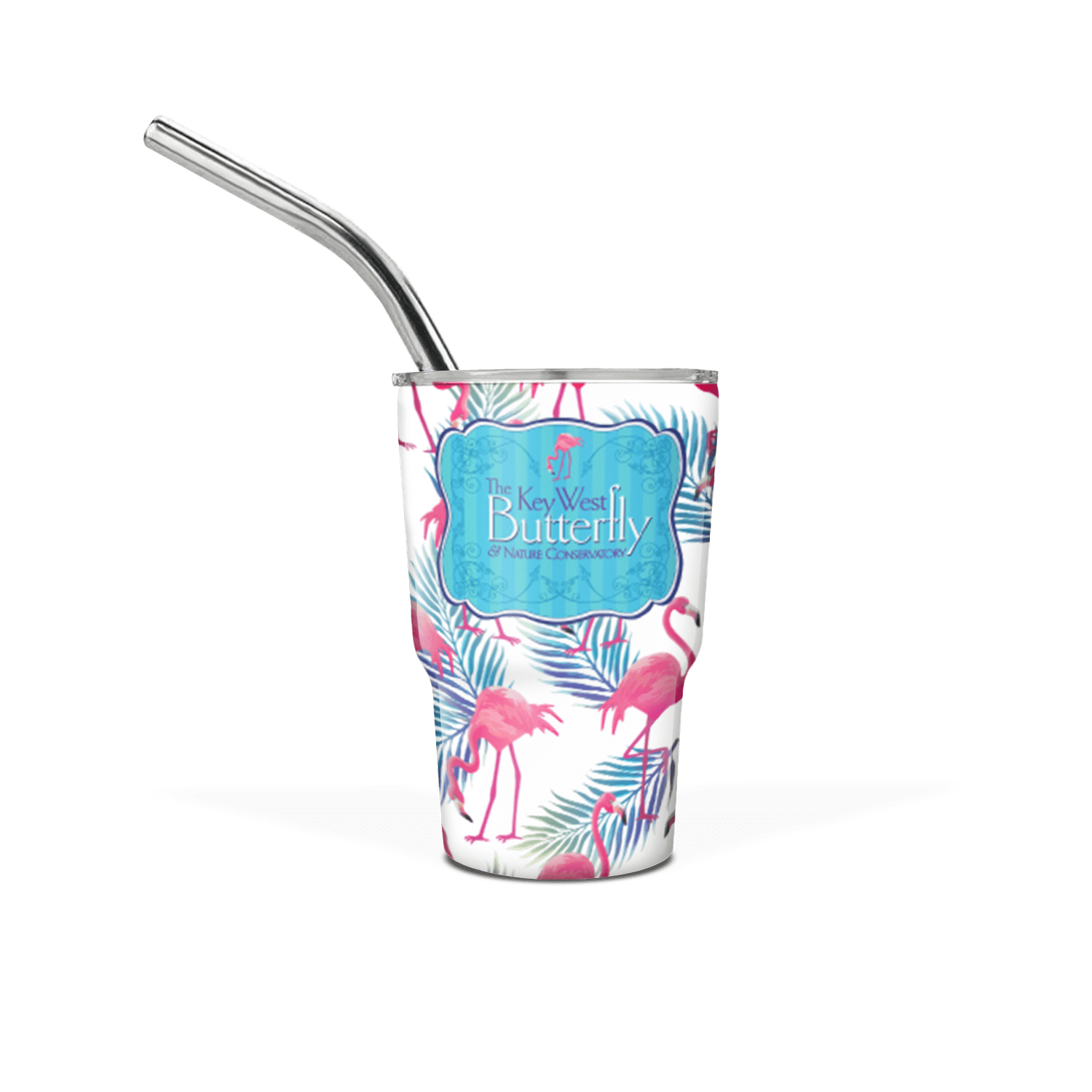 Tumbler - Flamingos and Ferns 3 Oz