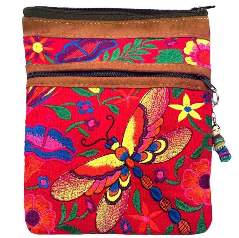 Purse - Embroidered Dragonfly Bag
