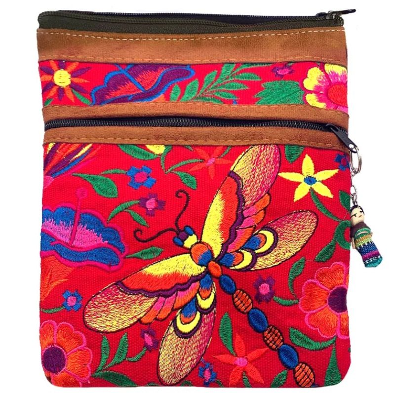 Purse - Embroidered Dragonfly Bag