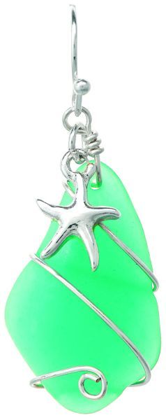 Earring - Silver Seaglass Starfish Earring