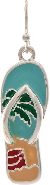 Earring - Beach Scene Flip Flop