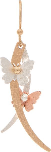 Earring - Multi-Arc Brass Butterfly