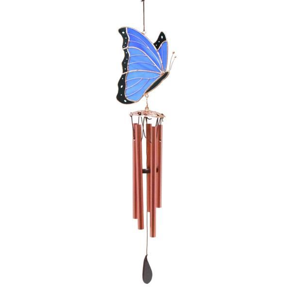 Windchime - Blue Morpho Stained Glass