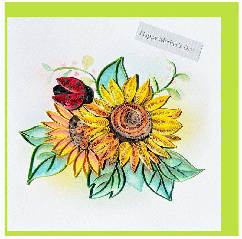 Quilling Card - Mother's Day Sunflower