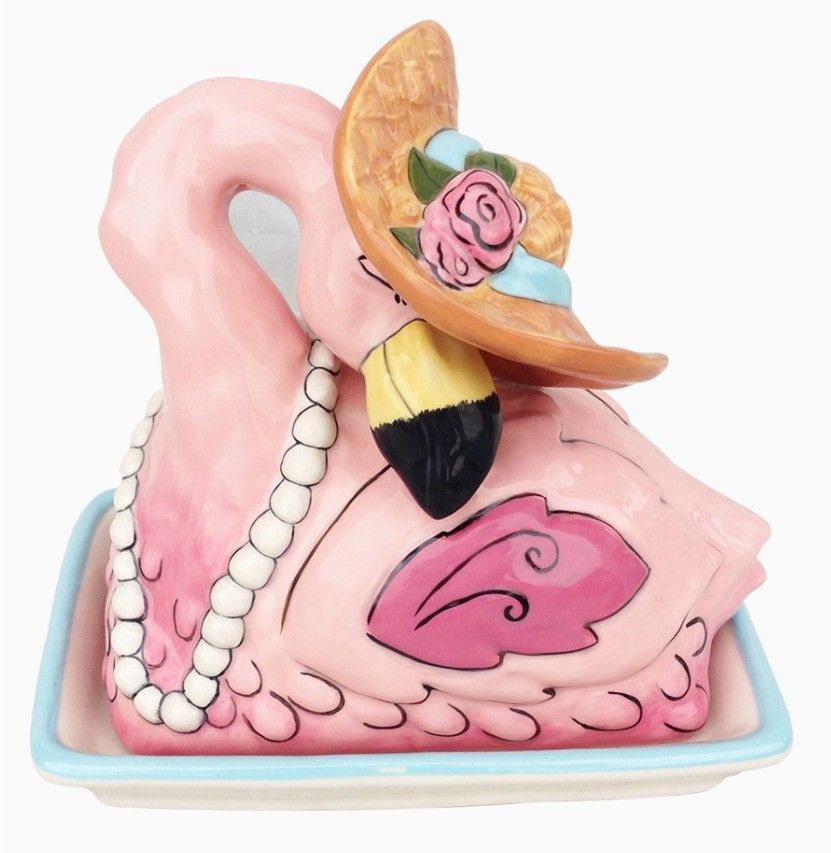 Butter Dish - Flamingo