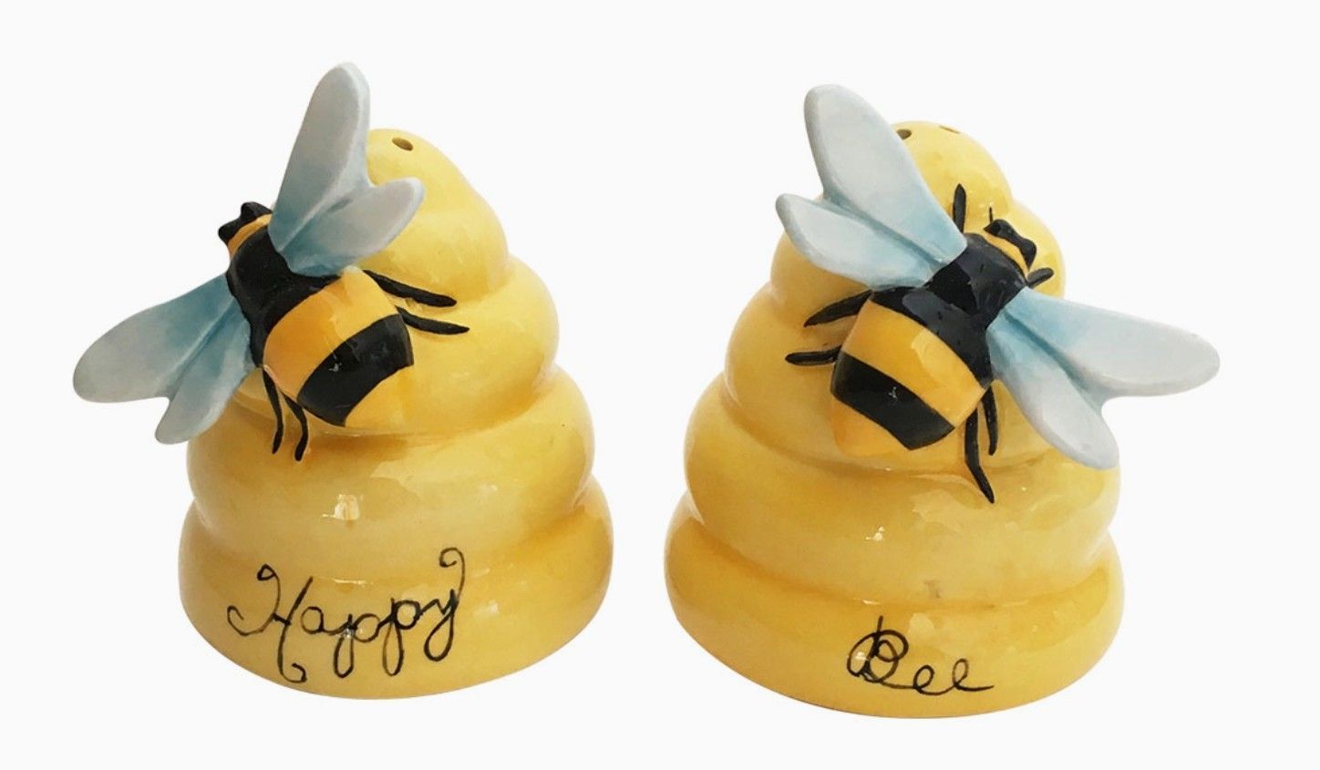 Salt and Pepper Shakers - Happy Bee