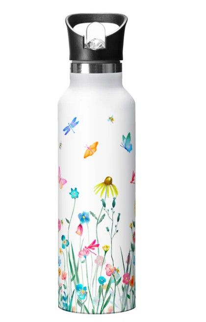 Water Bottle - Busy Garden