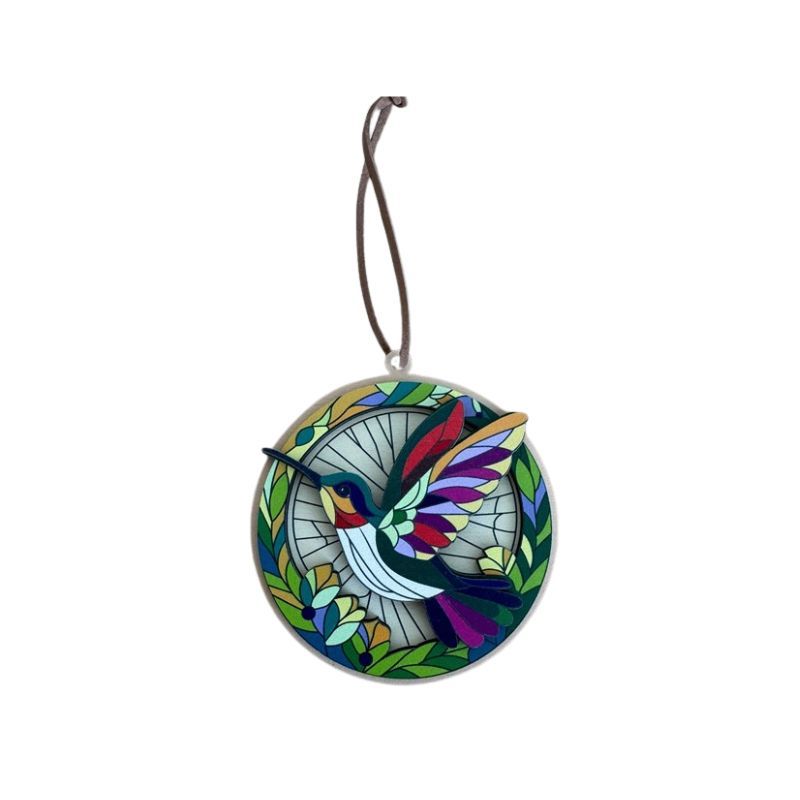 Ornament - Stained Glass Hummingbird