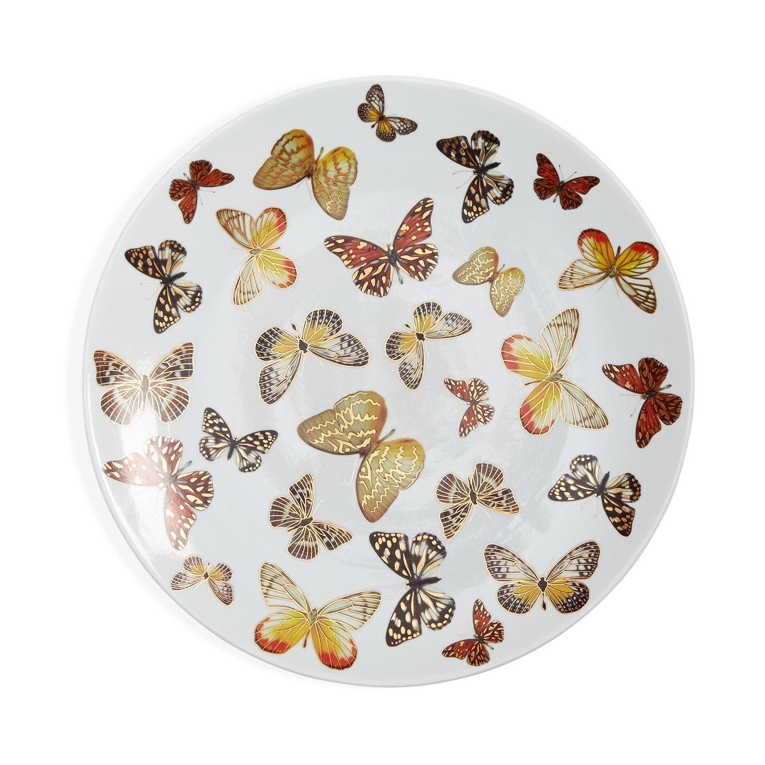 Plate - Butterflies w/ Golden Accents