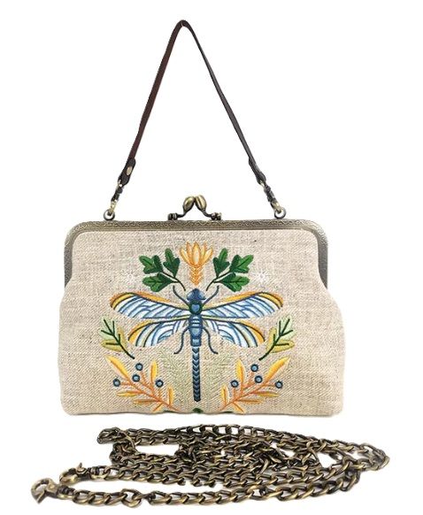 Purse - Dragonfly Beige