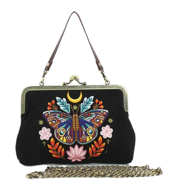 Purse - Moon Moth Black