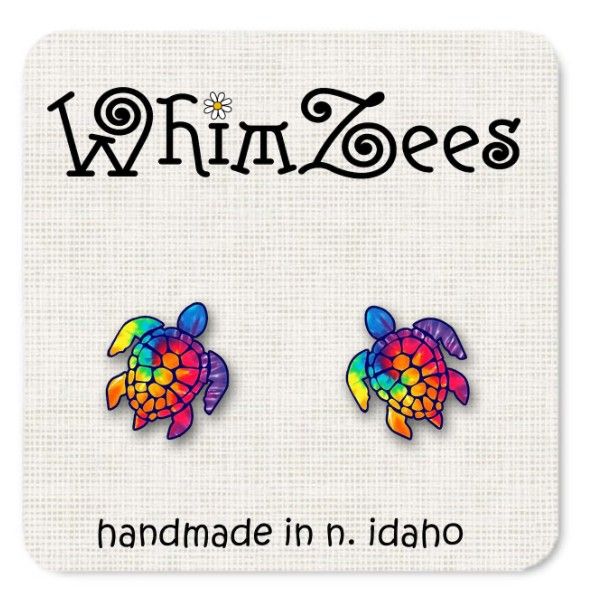 Earrings - Tie Dye Turtle