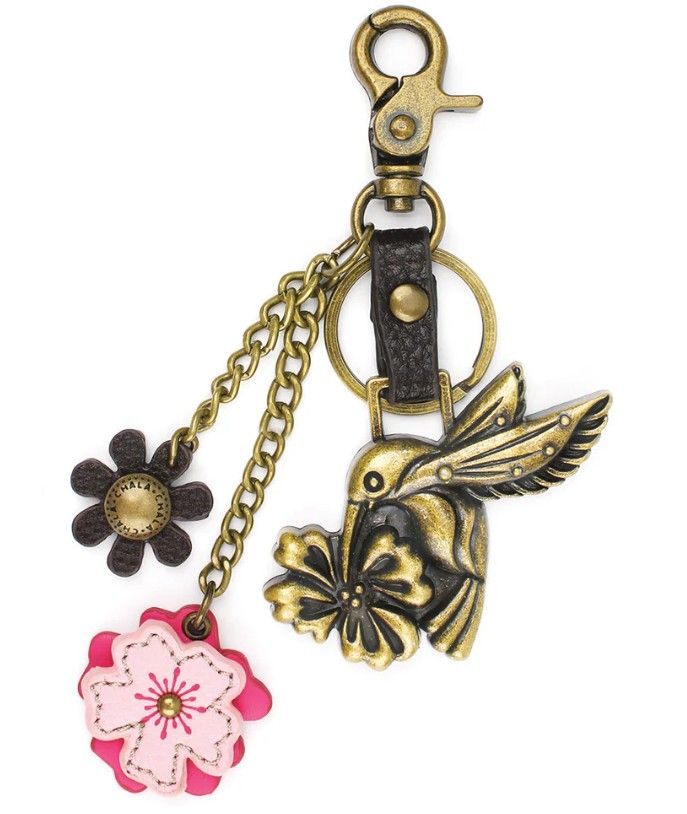 Chala - Keychain Hummingbird  Metal Charm