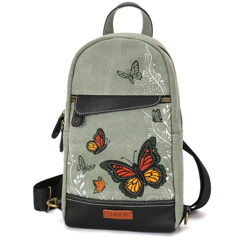 Chala- Canvas Sling Bag Monarch
