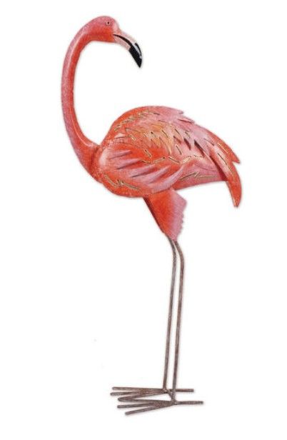 Metal - Small Flamingo