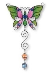 Wind Chime - Multi Butterfly, Color: Green