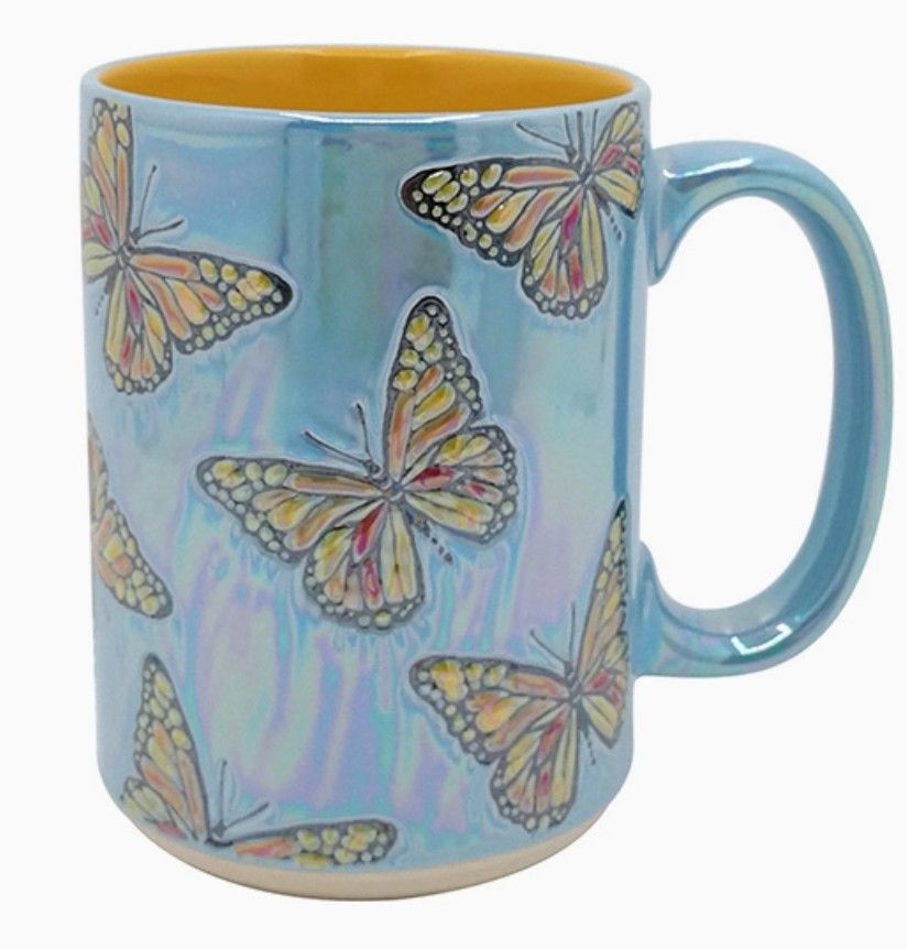 Mug - Luster Glaze Butterfly Blue