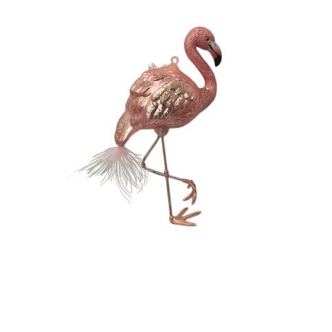 Ornament - Glass Flamingo