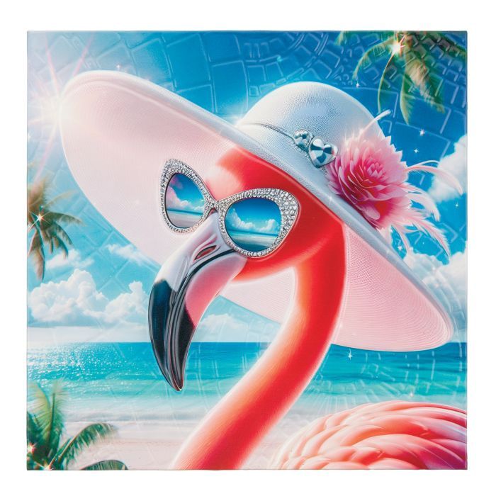 Wall Art - Glam Flamingo 15x15