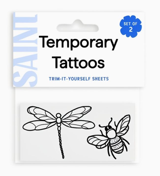 Temporary Tattoos - Dragonfly and Bee