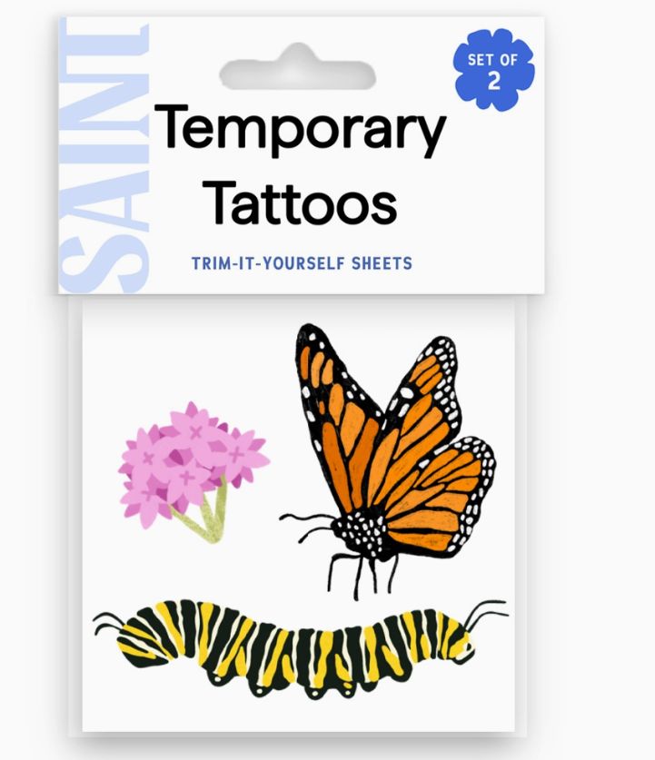 Temporary Tattoos - Monarch Life Cycle