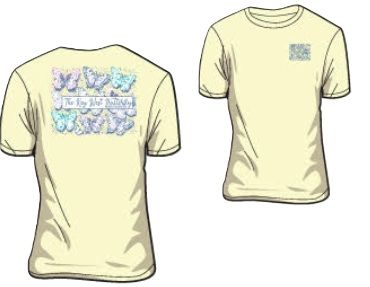 T-Shirt - Yellow Multi Butterflies