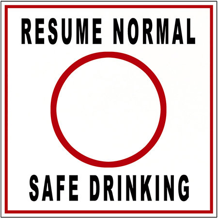 RESUME NORMAL SAFE DRINKING * 8'' x 8'' 10070