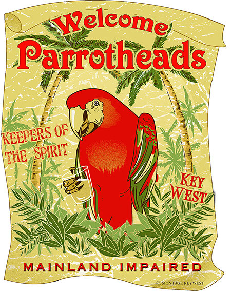 WELCOME PARROTHEADS * 8'' x 11'' 10099
