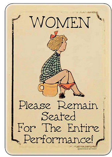WOMEN REMAIN SEATED * 6'' x 9'' 10113