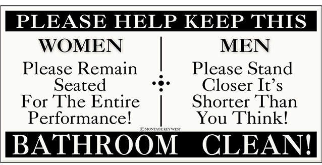 Clean Funny Bathroom Signs Printable