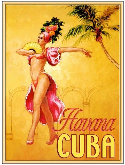 HAVANA CUBA DANCER YELLOW * 8'' x 11'' 10191