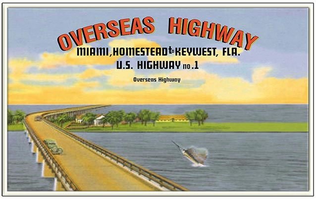 OVERSEAS HWY FROM MIAMI * 6'' x 11'' 10503