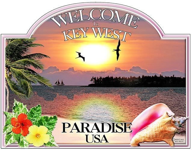 WELCOME TO KEY WEST PARADISE USA * 8'' x 11'' 10570