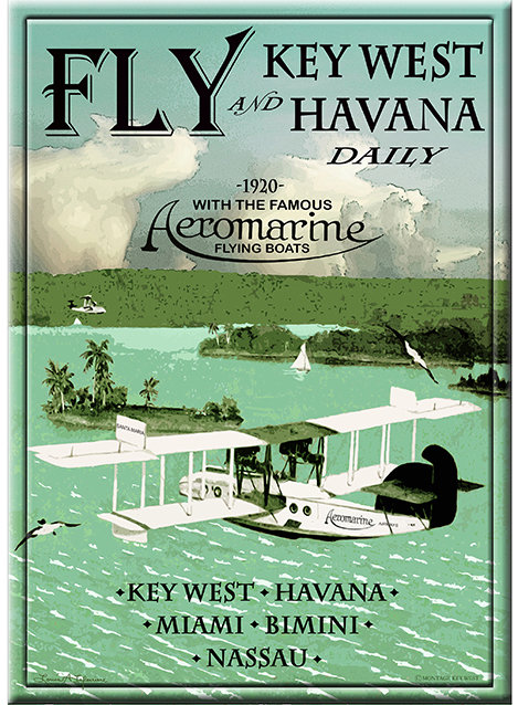 FLY AEROMARINE KEY WEST TO CUBA * 8'' x 11'' 10620