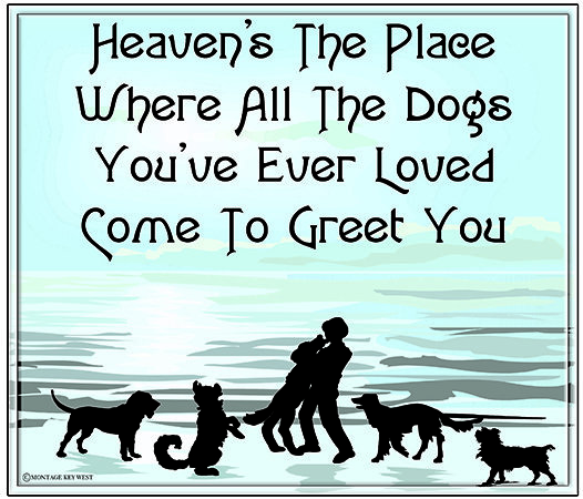 HEAVEN'S THE PLACE WHERE DOG'S * 8'' x 10'' 10622