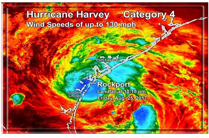 Hurricane Harvey Landfall 7" x 11" 10666