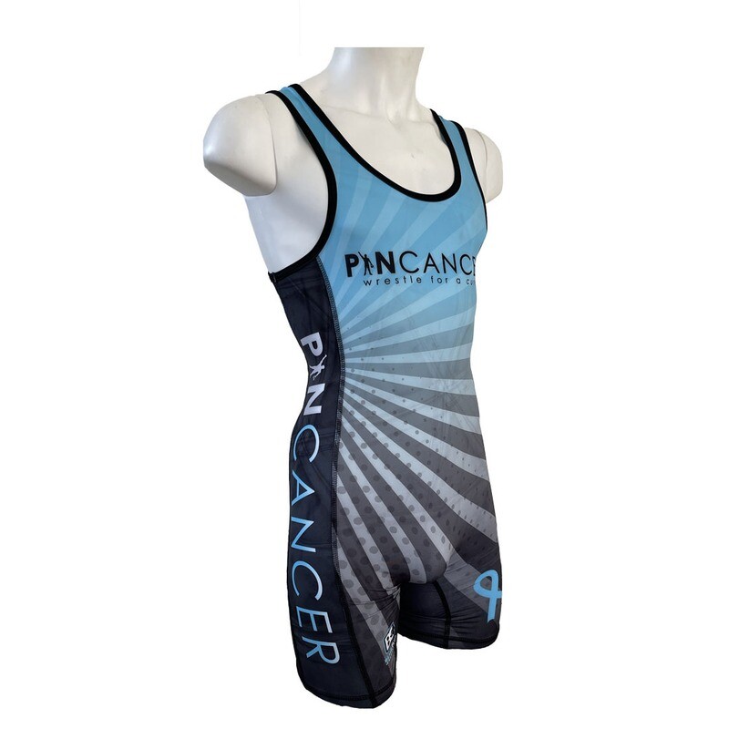 Pin Cancer™ Wrestling Singlet - Blue