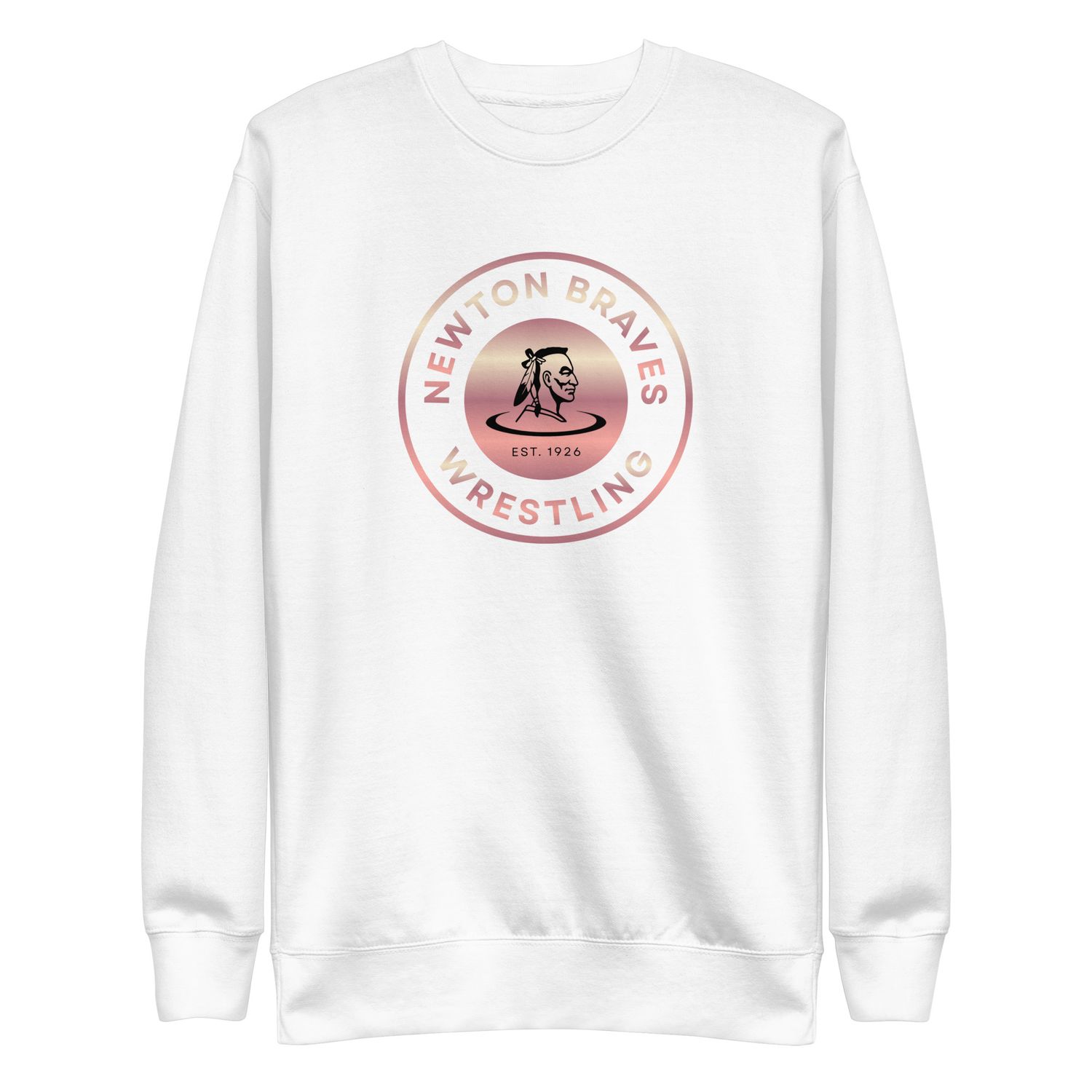 Newton Braves Wrestling Gradient Crewneck